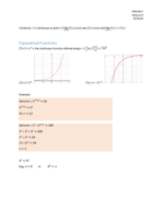 Calculus I L6 - Exponentials