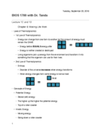 BIOS 1700 Notes Week 5