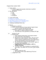 Integumentary (Skin) System 