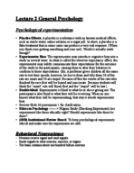 General Psychology lecture 2 notes