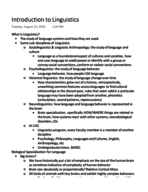 Ling 300, Introduction Notes