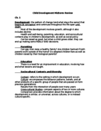 Child Development Midterm Review