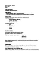 Textile Principles TS122 , week 2 notes