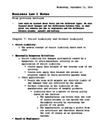 Strict Liability and Product Liability 