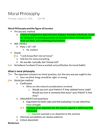 Week 1 notes: Moral Philosophy 