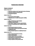 Pre-Calculus Exam 1 Study Guide