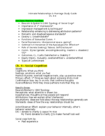 Intimate Relationships & Marriage Exam 2 Study Guide