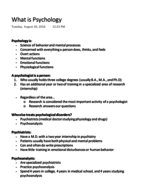 Psych 100 Chapter 1- What is Psychology