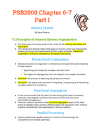 Chapters 6-7 (Part 1): Sensory System