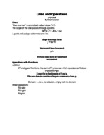 Lines and Operations
