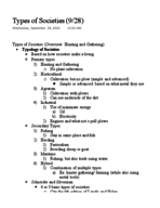 Types of Societies - whole week - test 3 notes 
