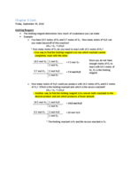 Intro Chemistry - Ch.3 notes - Ch.4 notes