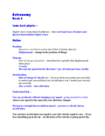 Lecture notes from Astronomy Week 5