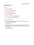 Biology, Week 5