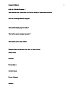 Español Médico Examen I