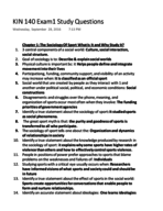 KIN 140, Study Guide