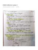 Chapter 2 notes (environmental systems)