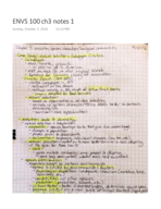 Intro. to Environmental Science ch 3 notes