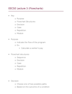 EECS Lecture Notes - Flowcharts