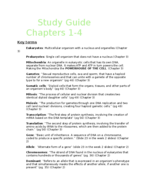 Study guide for the test on chapters 1-4