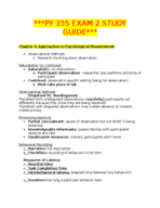 PY 355 EXAM 2 STUDY GUIDE