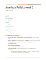 American Politics week 2
