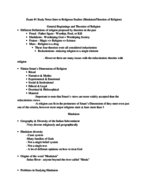 Study Guide for exam #1
