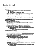 Intro to Psych II Chapter 12 Notes 10/3