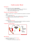 Cardiovascular System: Blood