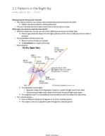 Astronomy Chapter 2 notes