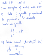 Math267, Differential equations.