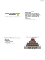 Econ 2305-011, week 6, Economic function of Goverment.