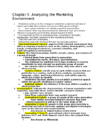 Marketing: Chapter 5 Notes