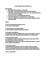 Social Psychology week 7 exam review