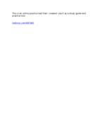 Study Guide Exam 1 (Chapters 2, 3, 4, 5, 6)