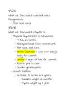 Human Development 265, Week 5 Notes