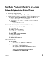 Africanisms: Ch. 9 Santeria 