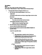 Week 7 Caribbean Lecture and Recitation Notes