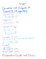 Calculus Unit 6 and 7 Summary Notes 