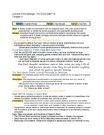 Cultural Anthropology Chapter 5 Notes