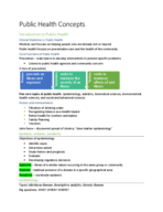Public Health Concepts, Midterm Review Guide