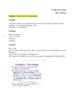 CS 250, Week 2 Notes