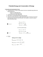 Potential Energy and Conservative Energy