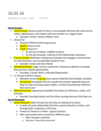 Sociology 110- Exam 2 Notes