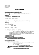 CHEM 101 Exam I Review