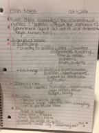 Economics, part 1 of week 8 notes