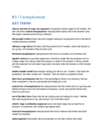 Chapter 8; Section 1 - Unemployment