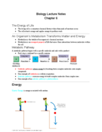 Biology Notes Lecture Chapter 6