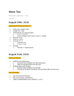 Chemistry 121, Week 2 Notes