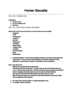 PSY 215 Human Sexuality Notes Through 10/13
